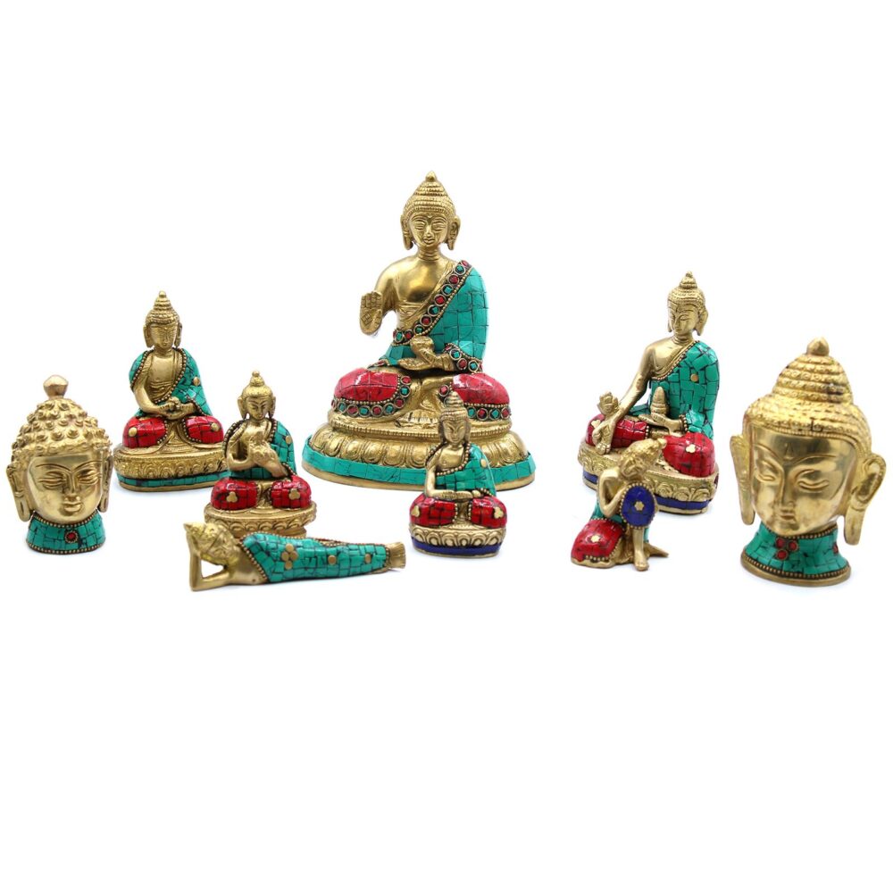 Brass Buddha Figure - Hands Down - 11.5 cm