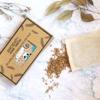 Lavender Natural Cotton and Juco Eye Pillow in Gift Box - Sleepy Panda