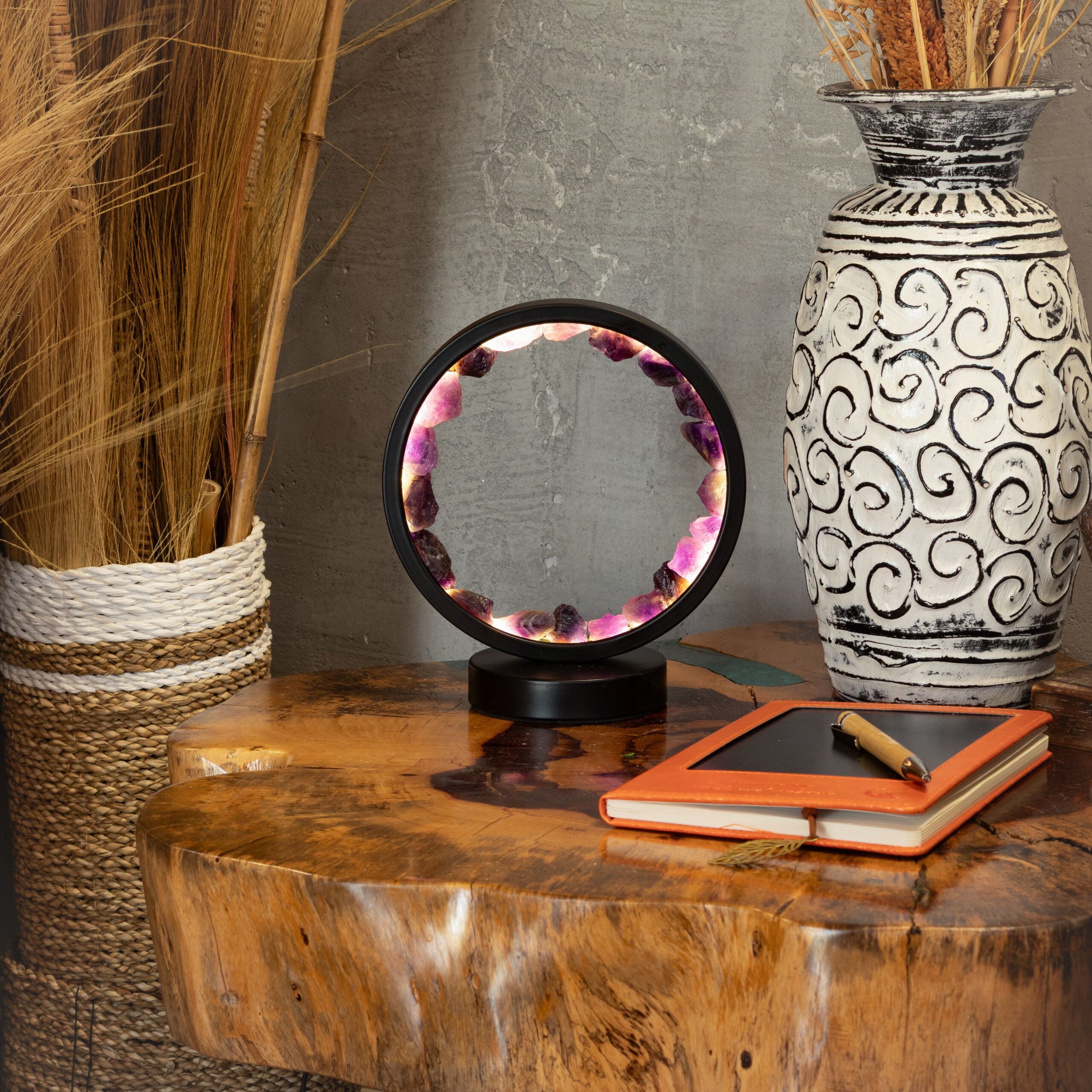 Gemstone Halo Lamp - Zen Spirit - Amethyst