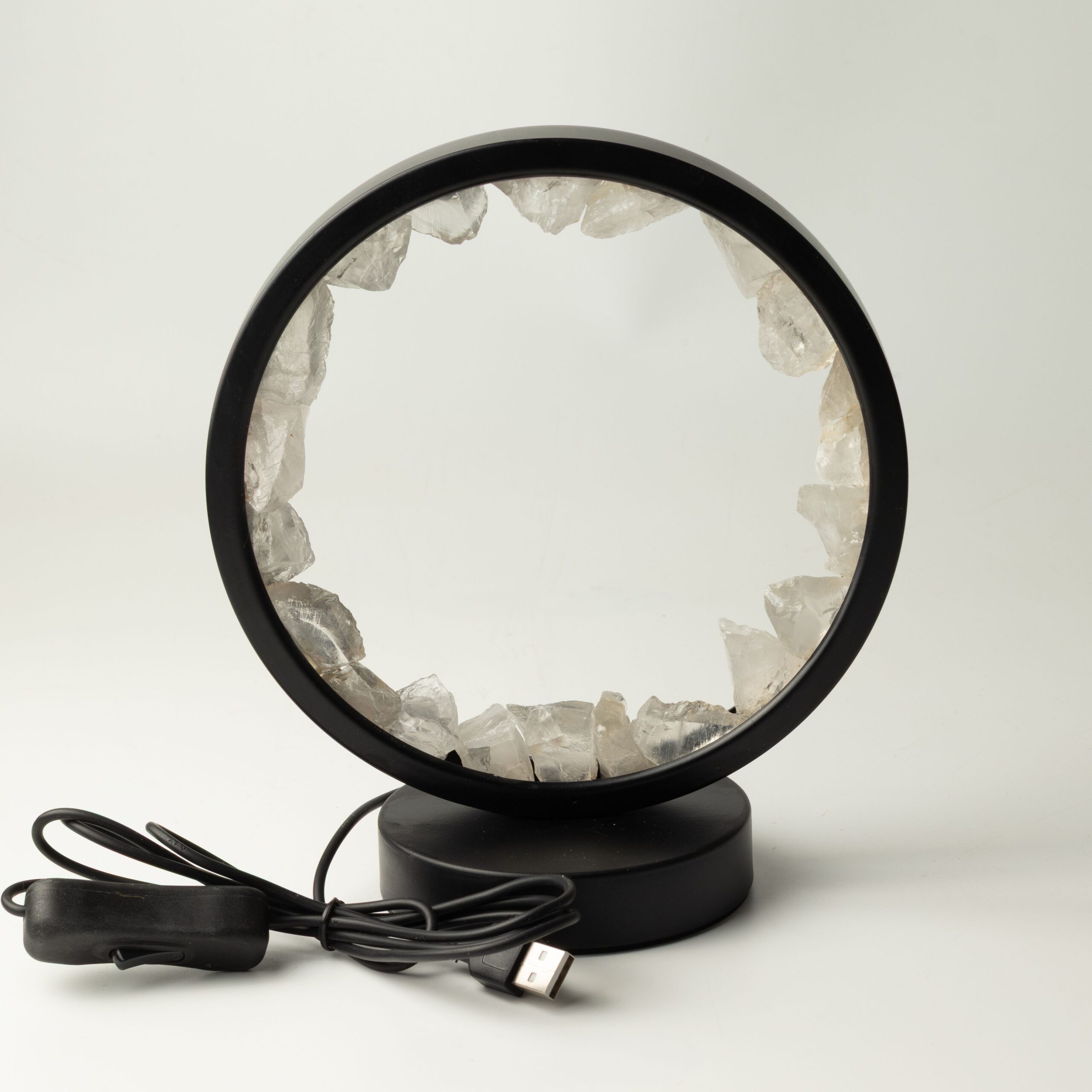 Gemstone Halo Lamp - Zen Mind - Clear Quartz