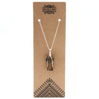 Gemstone Guardian Angel Pendant - Tiger Eye
