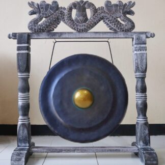 Medium Gong in Stand - 50cm - Black