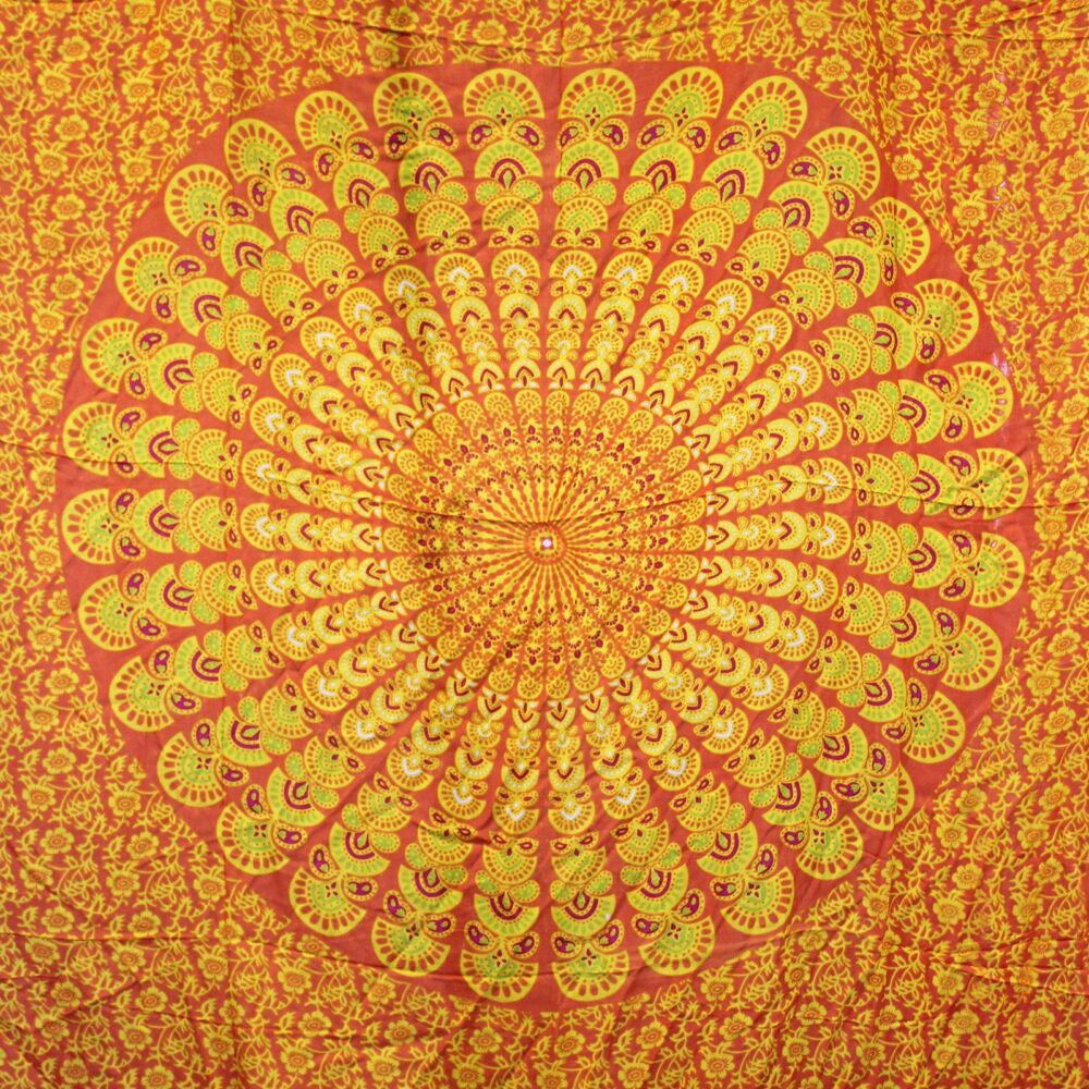 Lime Orange Mandala Sarongs