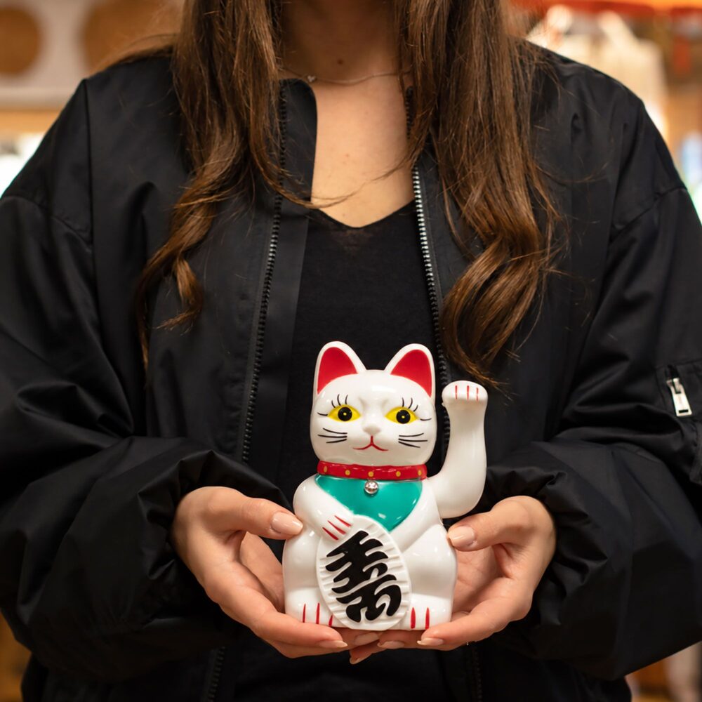 White Money Cat - 15cm