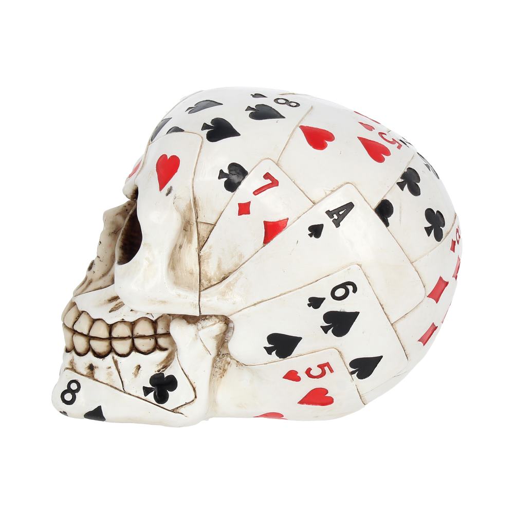 Dead Mans Hand Playing Card Skull Ornament 15cm