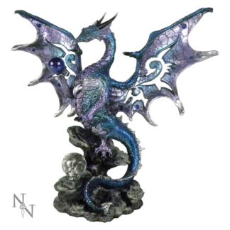 Blue Dragon Protector Metallic Dragon Ornament 20.5cm