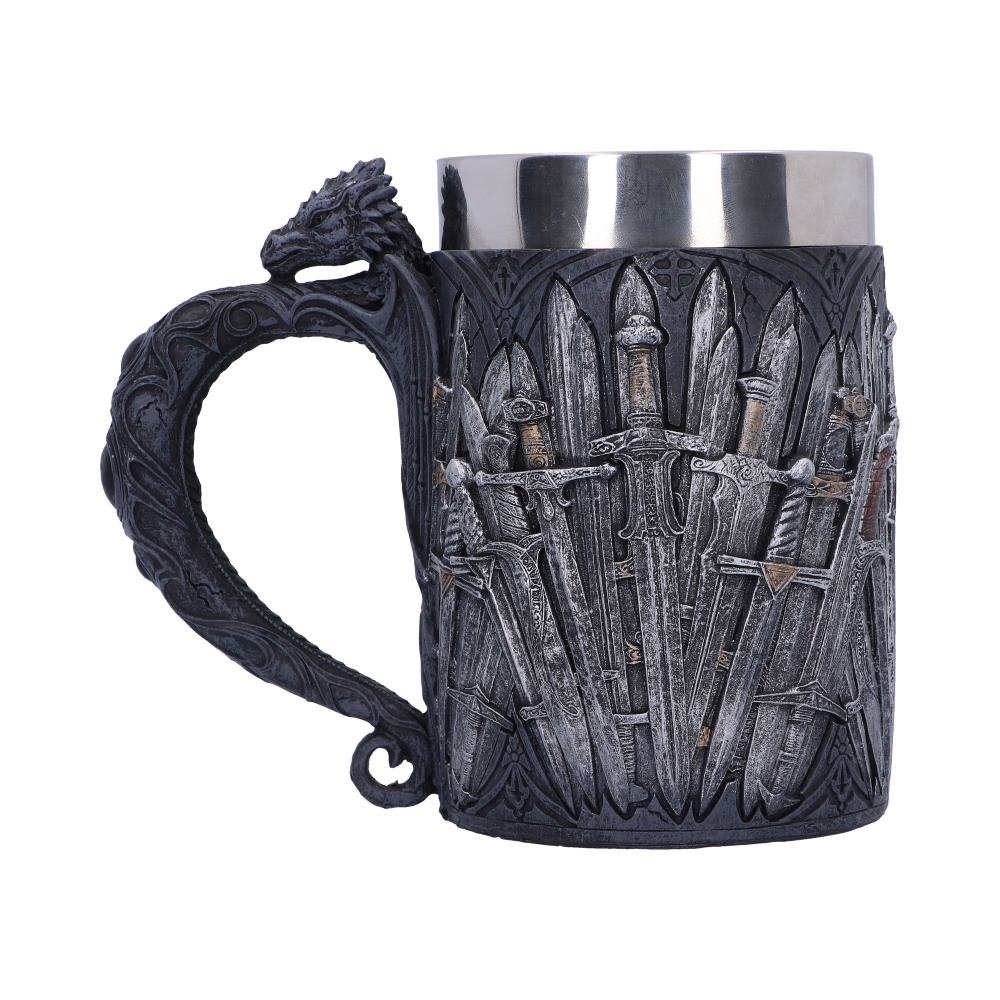 Medieval Sword Dragon Tankard Gothic Fantasy Mug 14cm