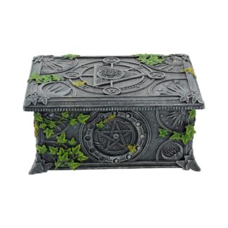 Ivy Covered Wiccan Pentagram Tarot Trinket Box 17.5cm