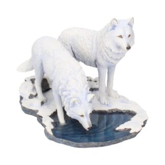 Warriors of Winter Wolf Figurine by Lisa Parker Snowy Wolf Ornament 35cm