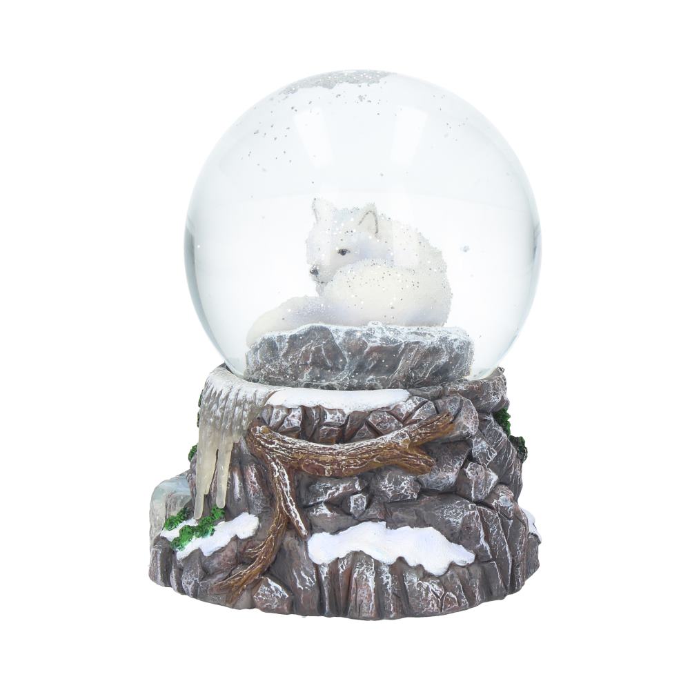 Lisa Parker Guardian of the North Wolf Snowglobe 14.5cm