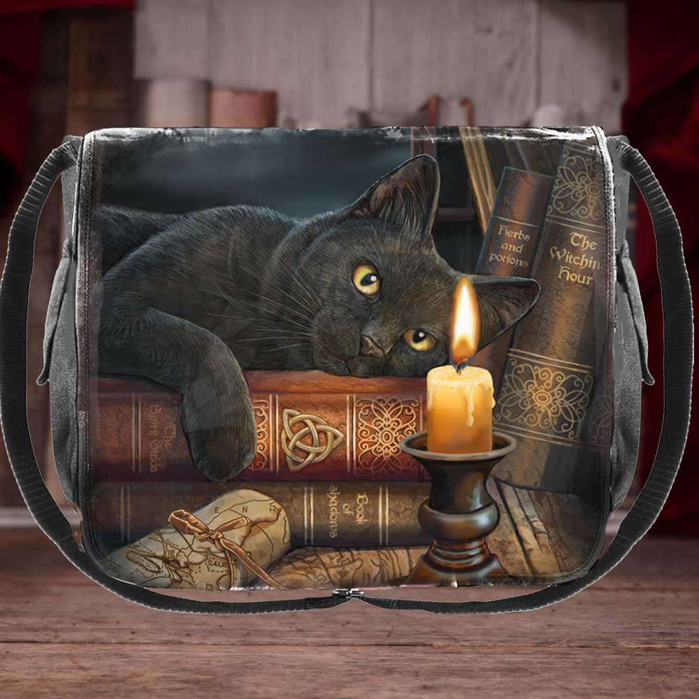 Witching Hour Cat Messenger Bag by Lisa Parker 40cm