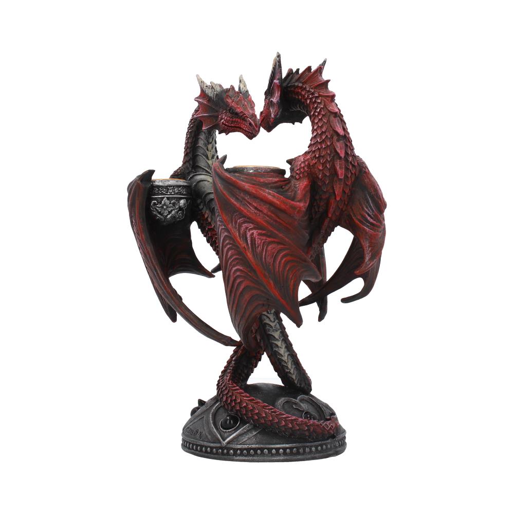 Dragon Heart Anne Stokes Valentines Edition romantic gothic candle holder 23cm
