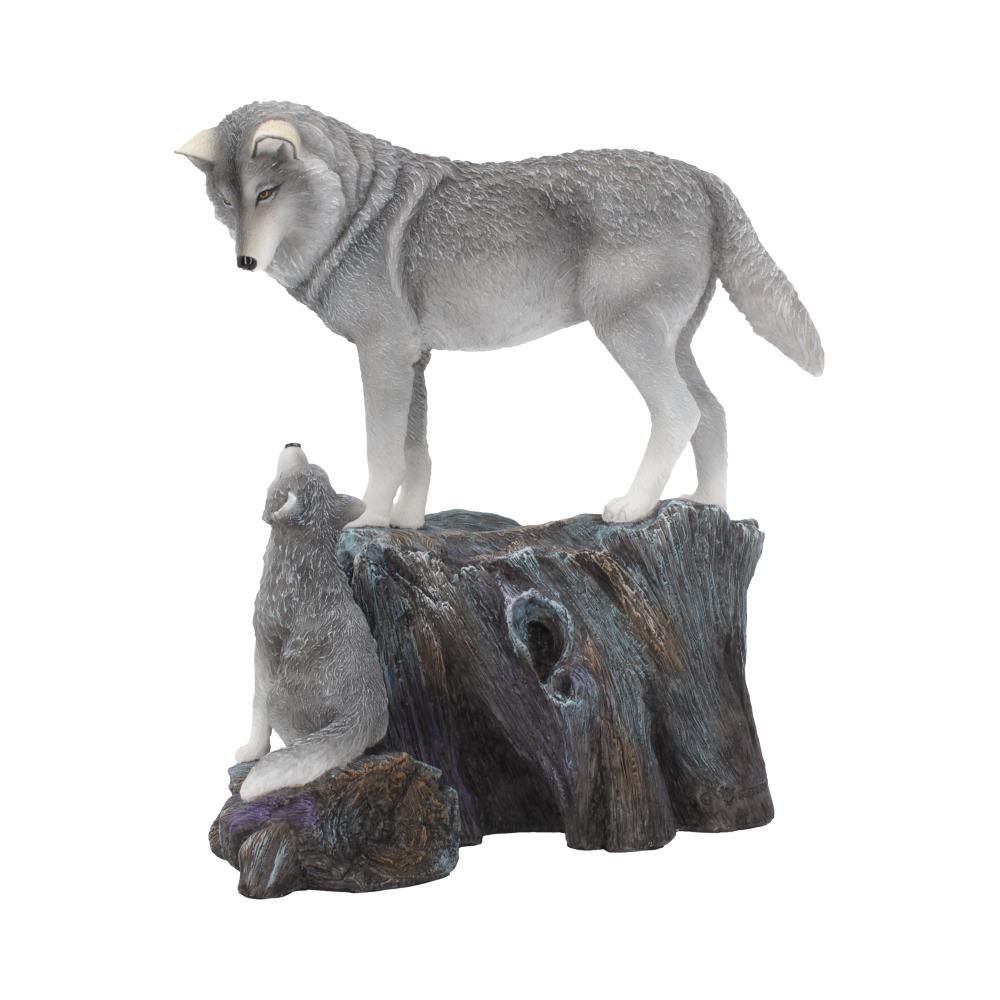 Guidance Ornament Wolf and Pup Figurine by Lisa Parker 25cm