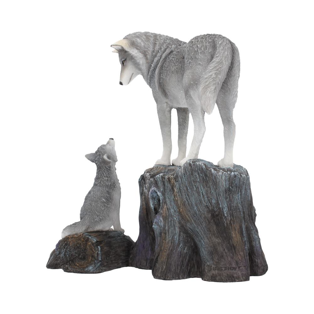 Guidance Ornament Wolf and Pup Figurine by Lisa Parker 25cm