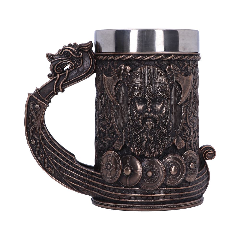 Bronze Drakkar Dragon Boat Viking Tankard 15cm