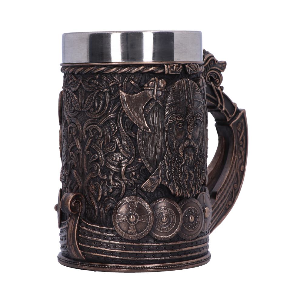 Bronze Drakkar Dragon Boat Viking Tankard 15cm