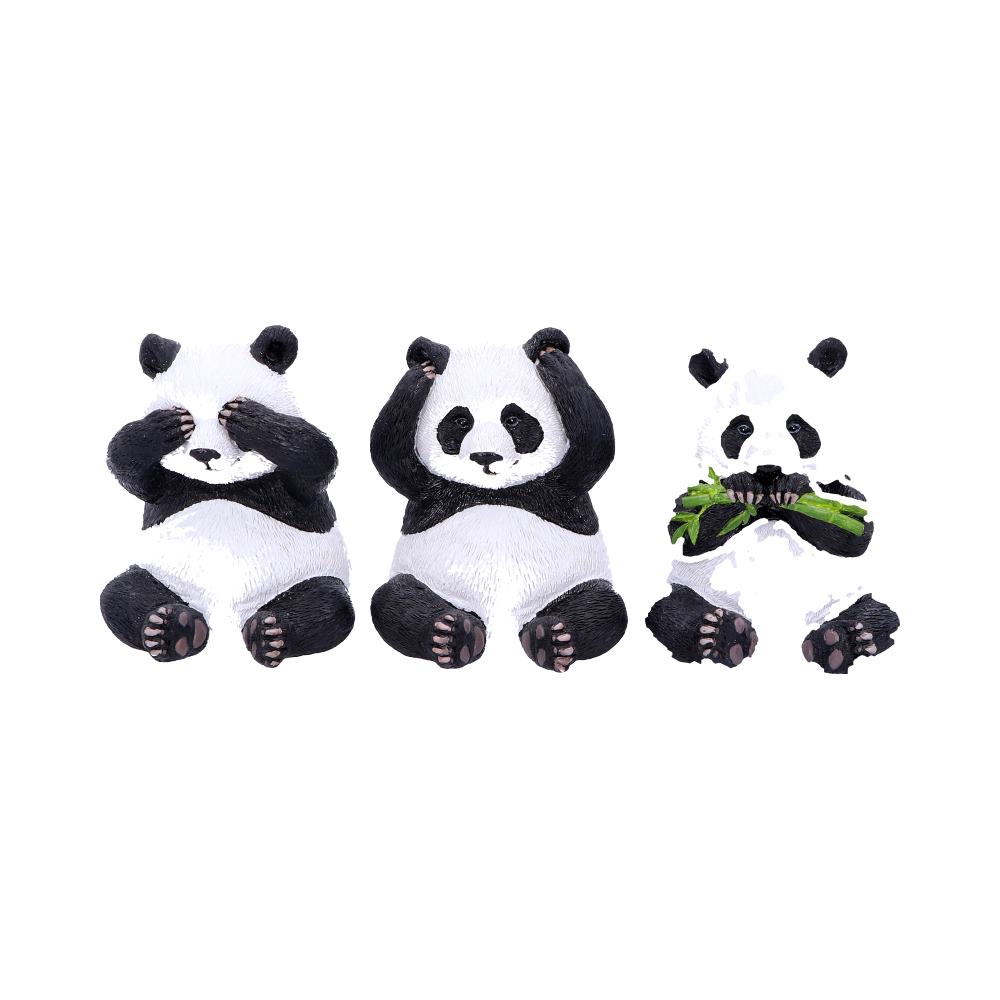 Three Wise Pandas Bear Ornaments 8.5cm