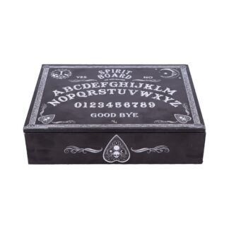 Black and White Spirit Board and Planchette Jewellery Storage Box with Mirror 25cm