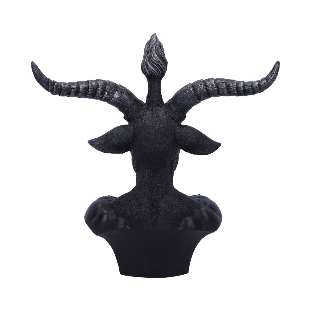 Celestial Black and Silver Baphomet Bust 33cm