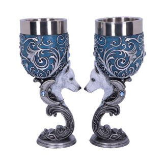 Wild at Heart Twin Wolf Heart Set of Two Goblets 18.5cm