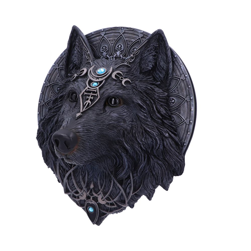 Dark Gothic Magical Wolf Moon Wall Hanging Plaque 30cm