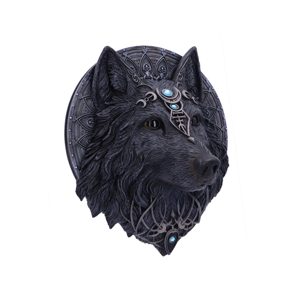 Dark Gothic Magical Wolf Moon Wall Hanging Plaque 30cm