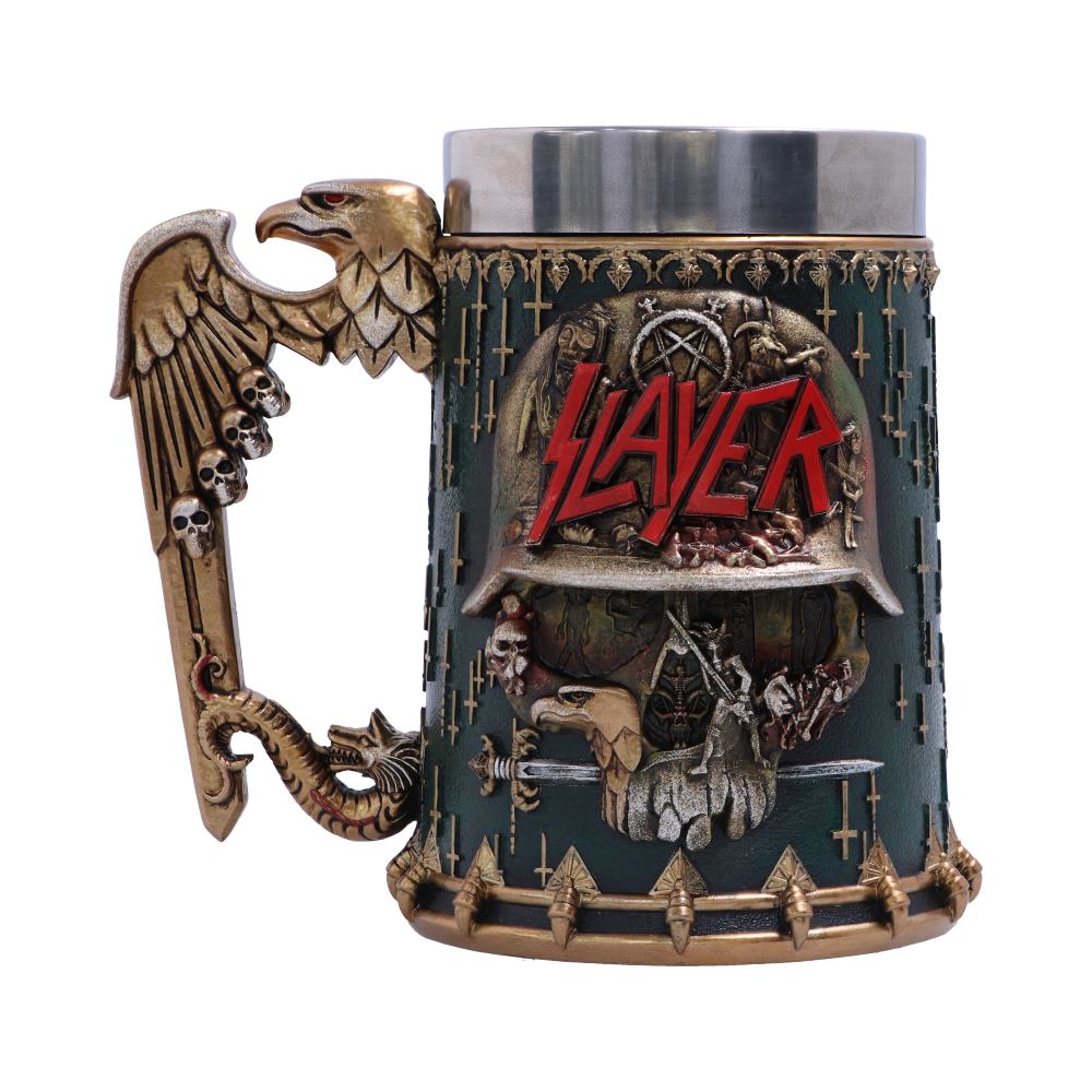 Officially Licensed Slayer Eagle Helmet Skull Logo Tankard 16.5cm