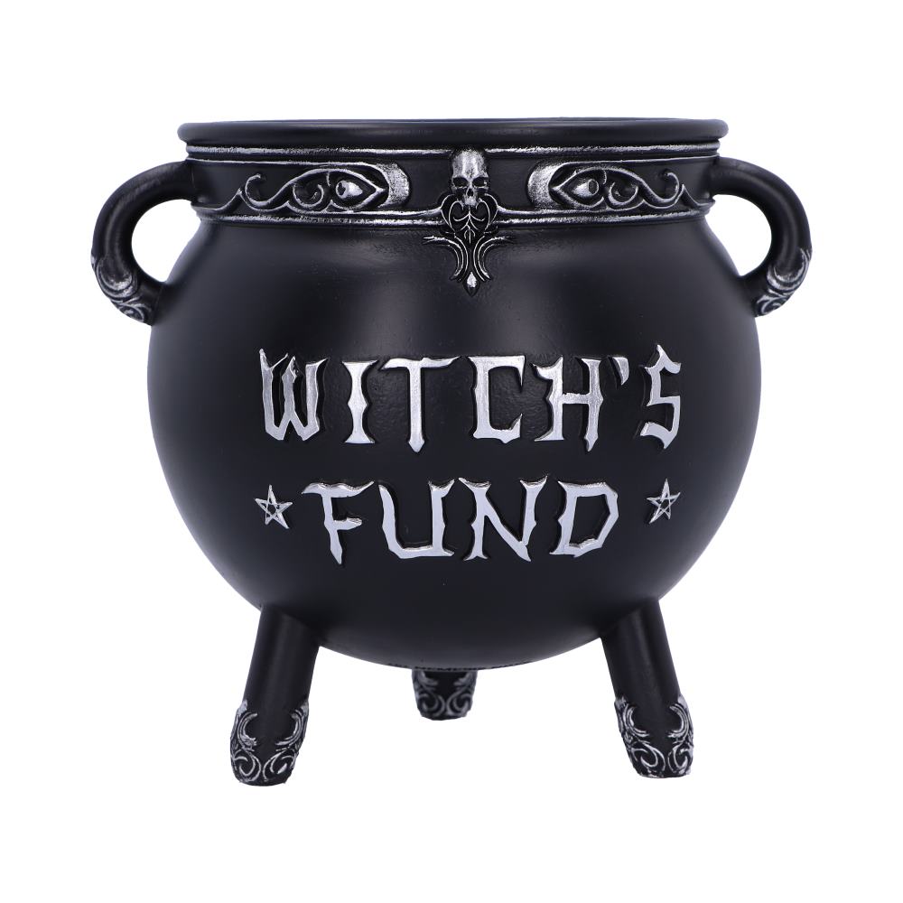 Witch's Fund Cauldron Money Box 16.5cm