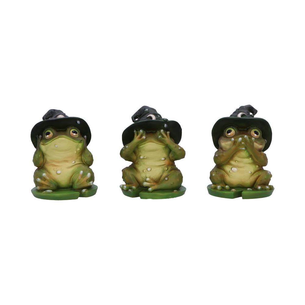 Three Wise Wizard Toad Figurines 10.3cm