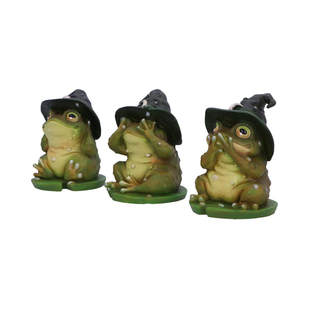 Three Wise Wizard Toad Figurines 10.3cm