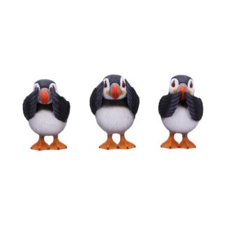 Three Wise Puffin Figurines 9cm
