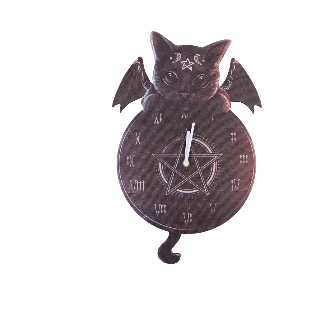 Cult Cuties Malpuss Wall Hanging Clock with Swinging Tail 41cm
