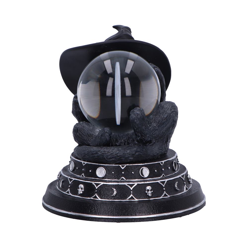 Cult Cuties Purrah Witch Cat Ornament Holding a Crystal Ball 12.2cm