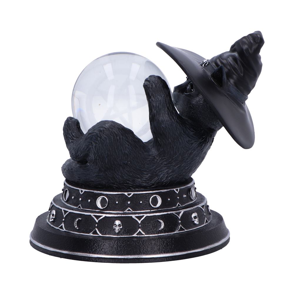 Cult Cuties Purrah Witch Cat Ornament Holding a Crystal Ball 12.2cm