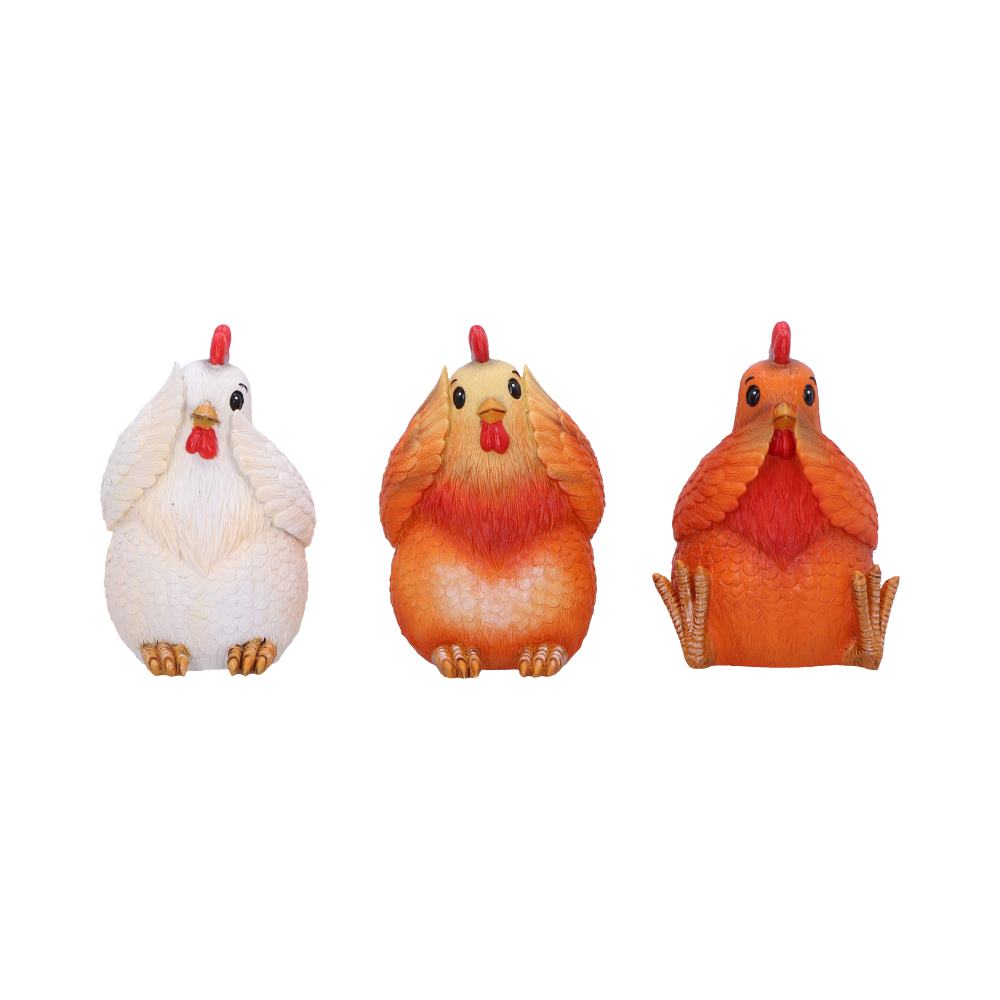 Three Wise Hens Figurines by Nemesis Now 8.5cm