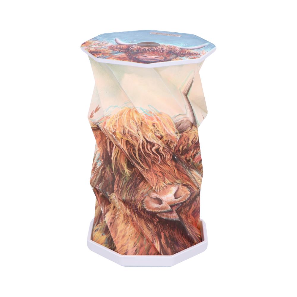 Highland Cow Foldable Lamp Rechargeable USB Powered 21cm