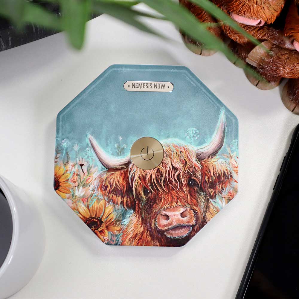 Highland Cow Foldable Lamp Rechargeable USB Powered 21cm
