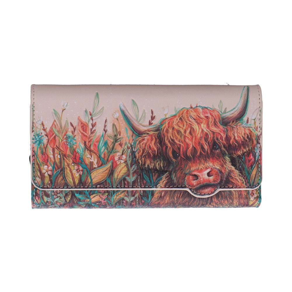 Highland Cow Embossed Purse 10cm