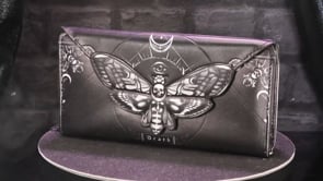Deaths Head Moth Embossed Purse 9.5cm