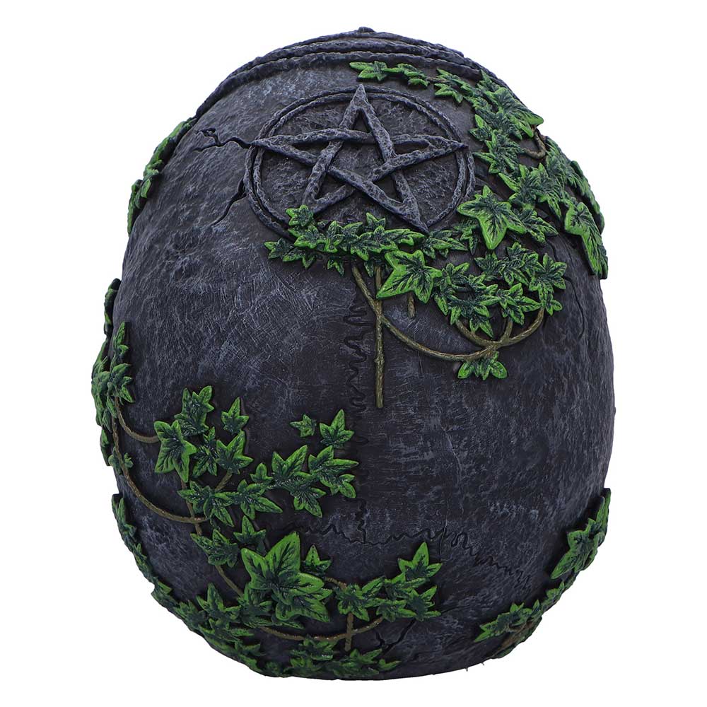 Aged Pentagram Skull Figurine 18.8cm