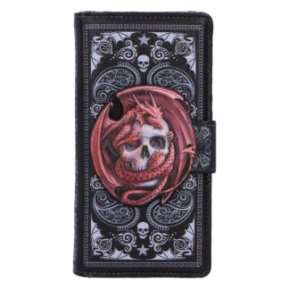 Skull Embrace Embossed Purse by Anne Stokes 18.5cm