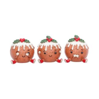 Three Wise Christmas Puddings 6cm