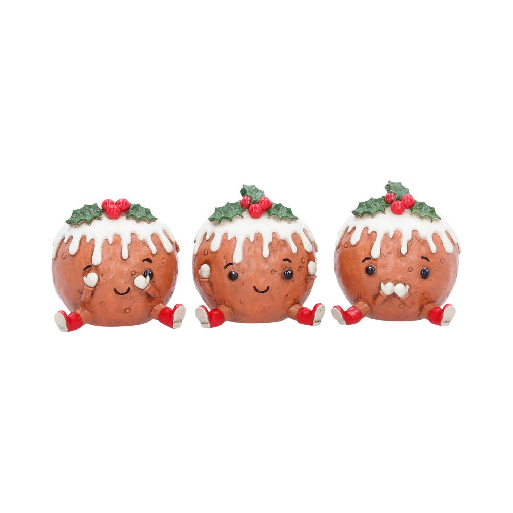 Three Wise Christmas Puddings 6cm
