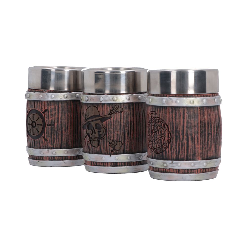 Official One Piece Barrel Shot Glass Set (Set of 3) 8.2cm