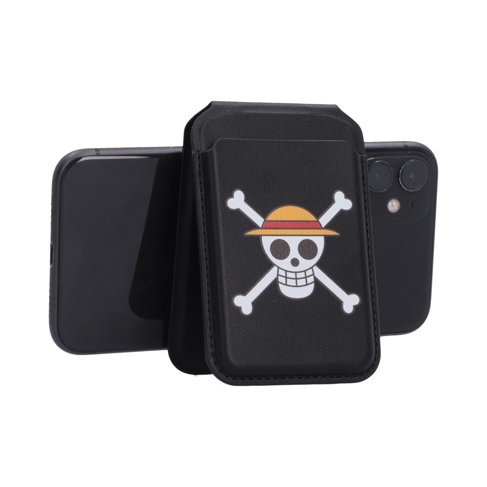 One Piece Luffy Jolly Roger Magsafe Card Holder 10.2cm Black