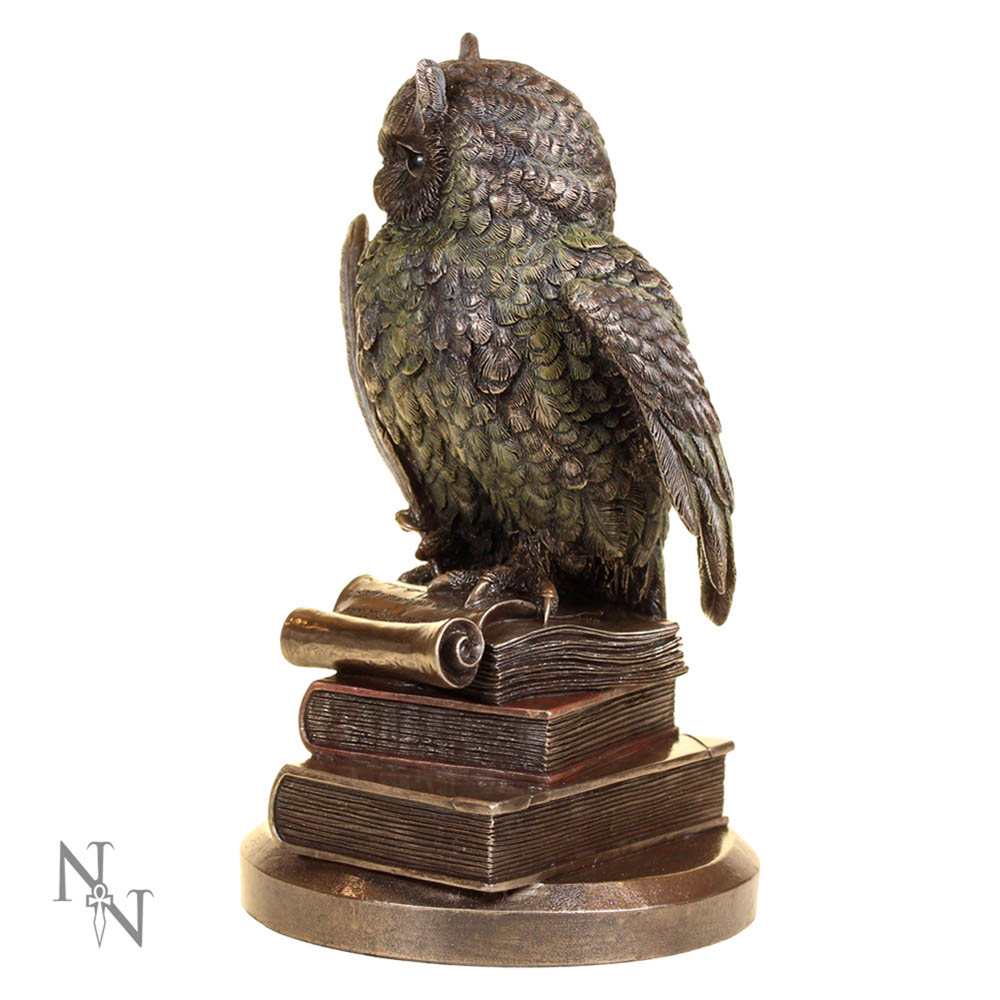 Ulula Bronze Academic Owl Figurine 23cm
