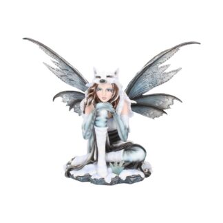 Fae-Lore Winter Fairy Wearing Wolf Hide 30cm