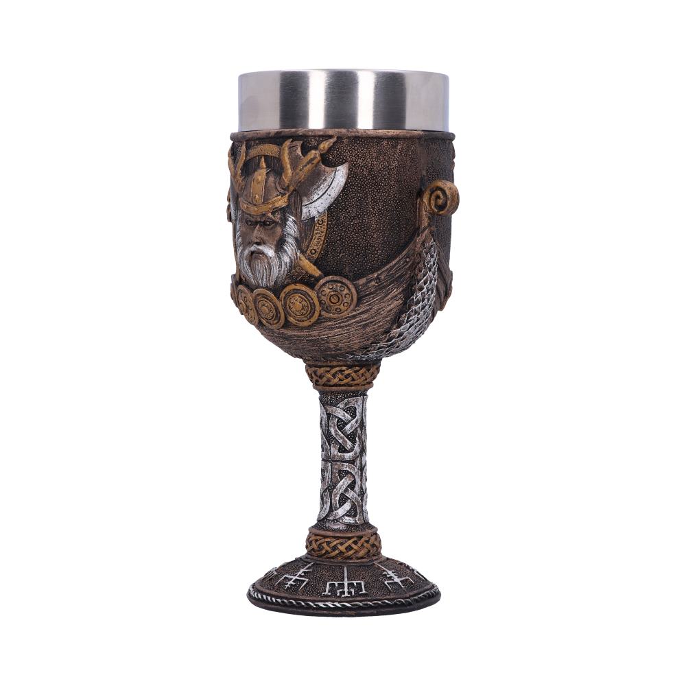 Valhalla Goblet Viking Dragon Boat Wine Glass 17cm