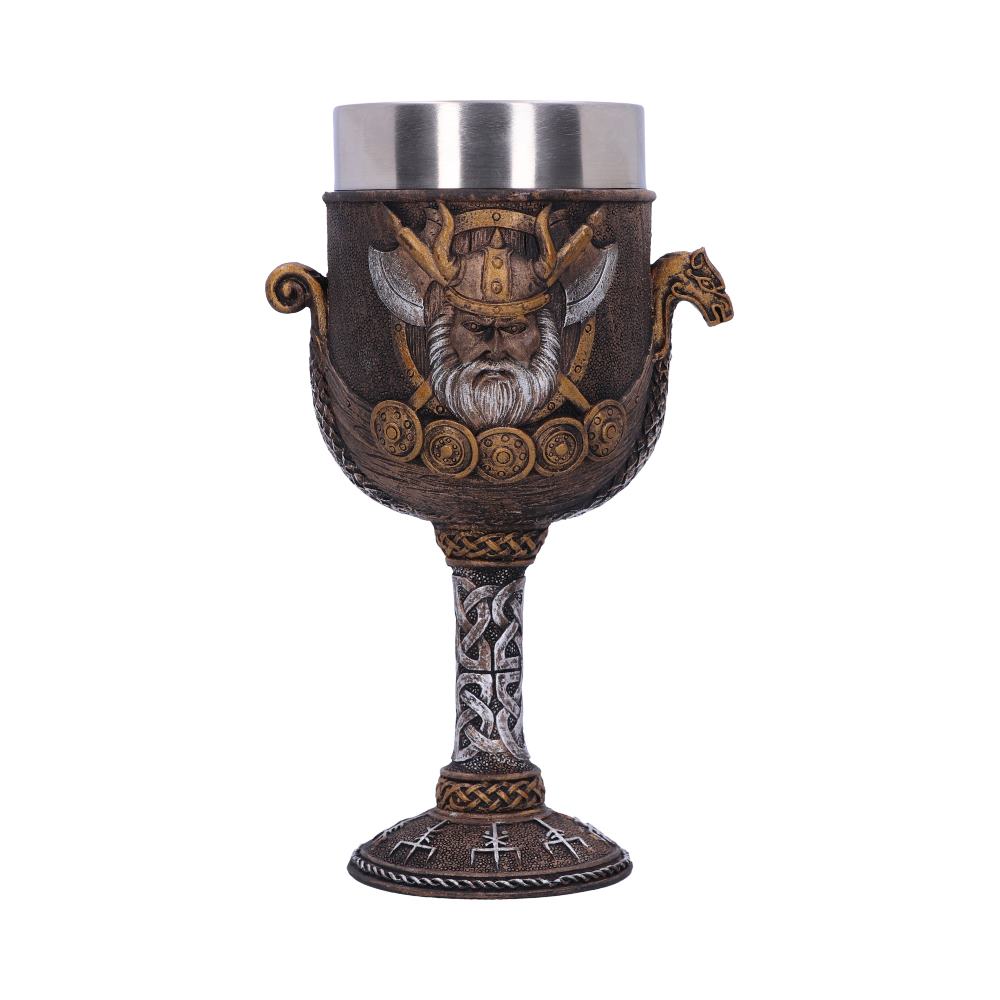 Valhalla Goblet Viking Dragon Boat Wine Glass 17cm