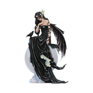 Nene Thomas Dark Skies Dark Moon Fairy and Raven Companion Figurine 28cm